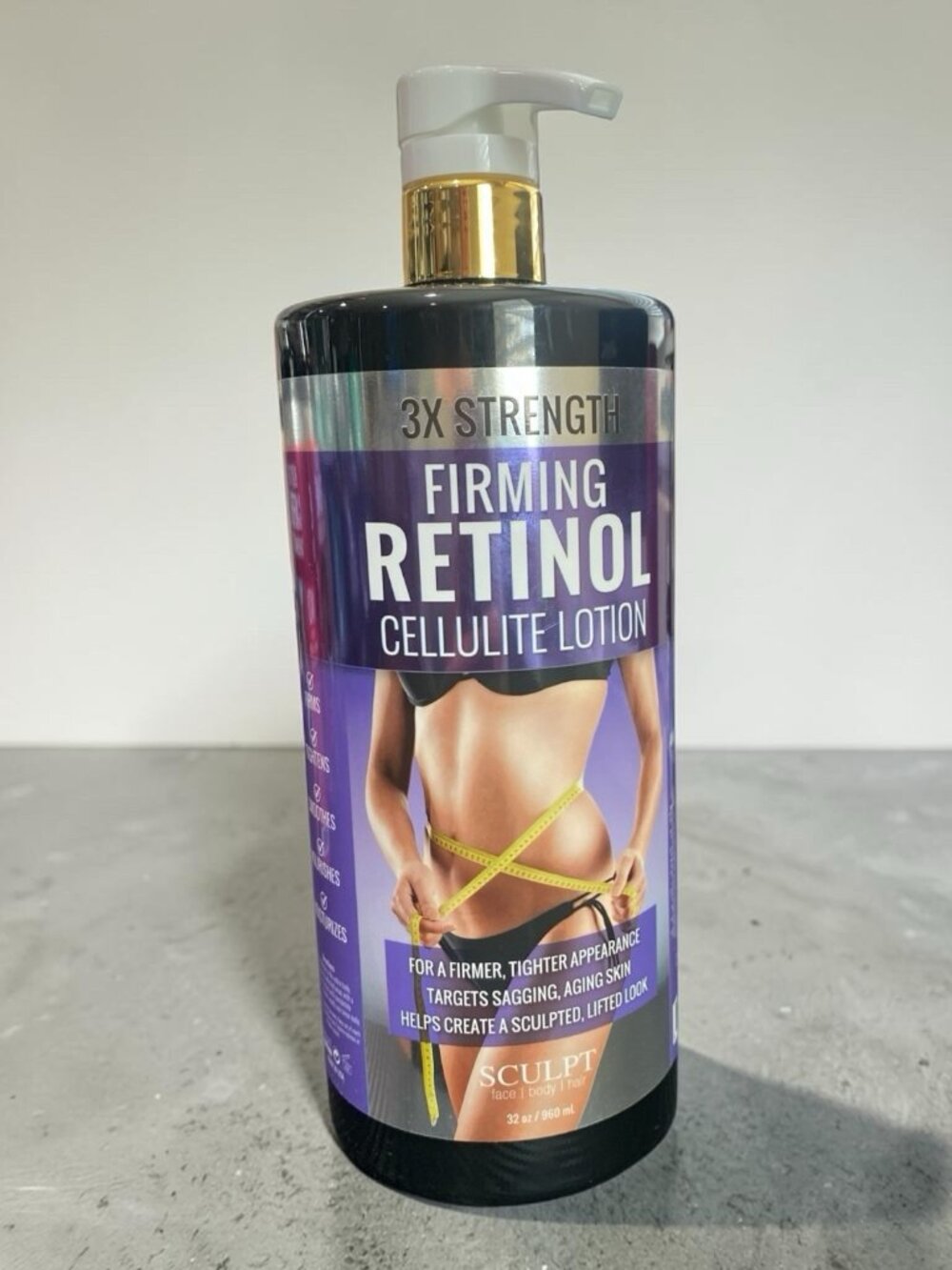 New Sculpt 3X Strength Retinol Firming Body Cellulite Lotion 32 Oz Fl